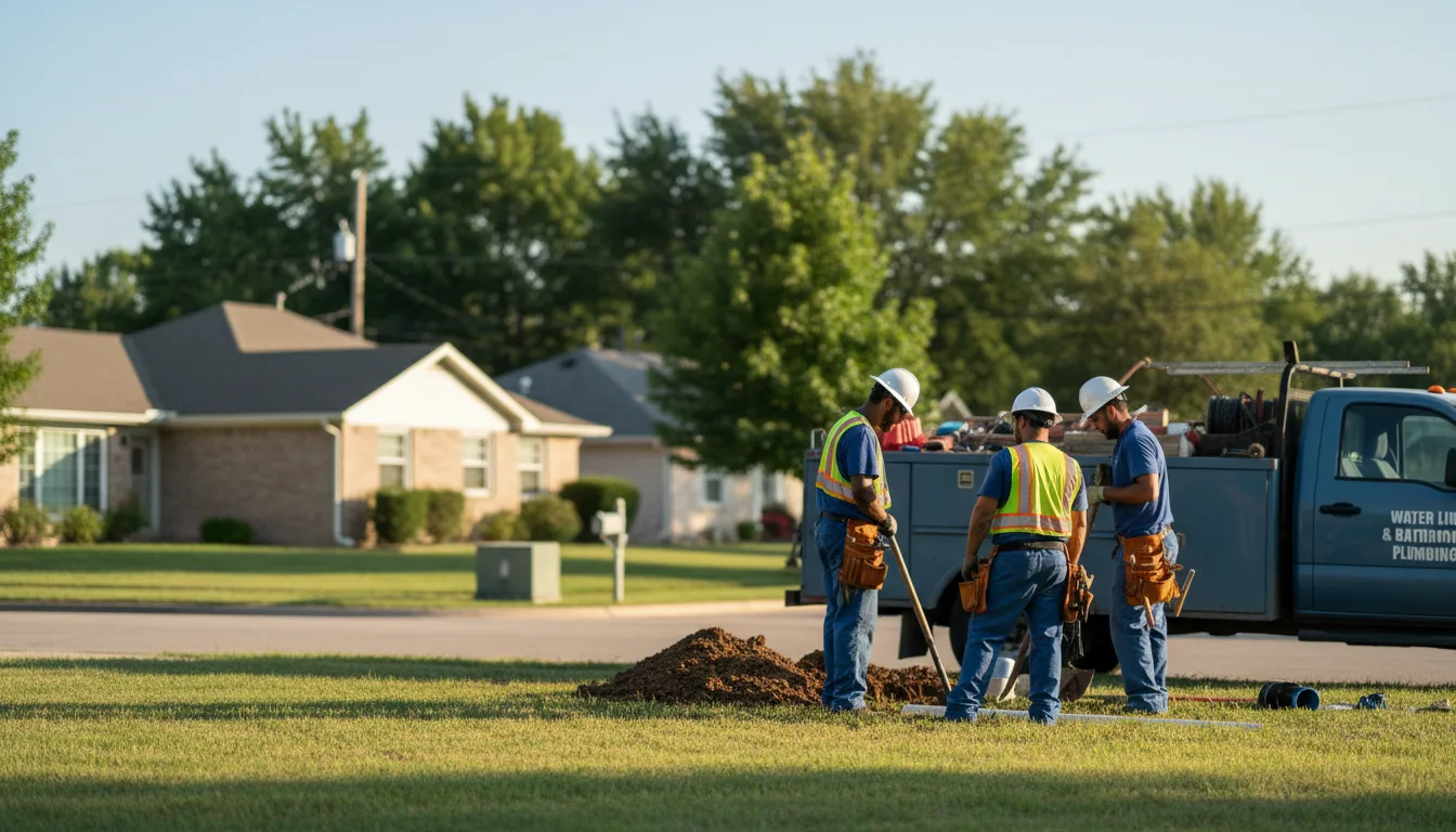 Residential water line and bathroom plumbing service in Indiana, PA